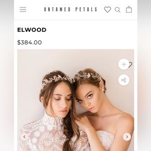 Untamed Petals Elwood Gold Headpeice